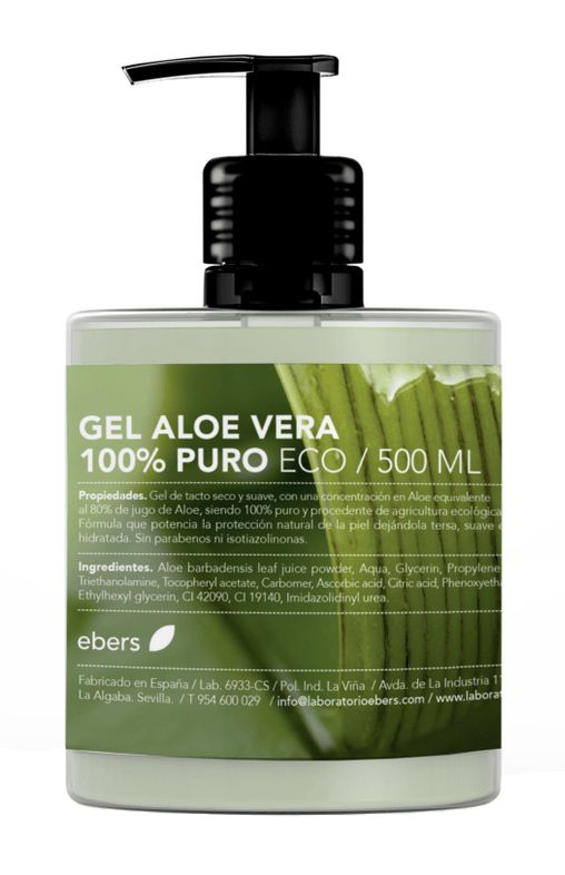 Gel Aloe Vera 100% Puro ECO · Ebers · 500 ml