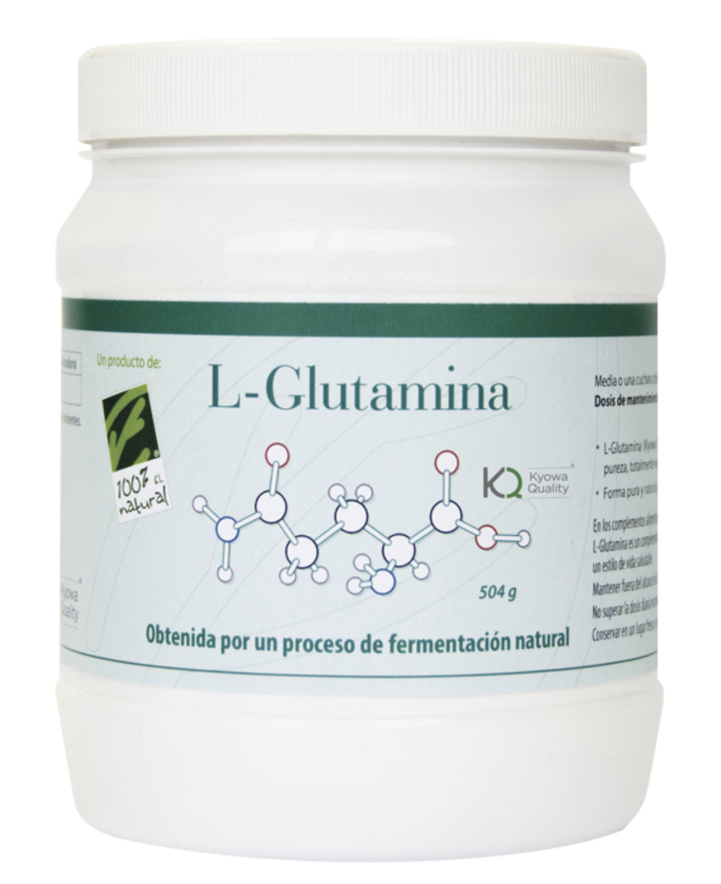 L-Glutamina · 100% Natural · 504 gramos