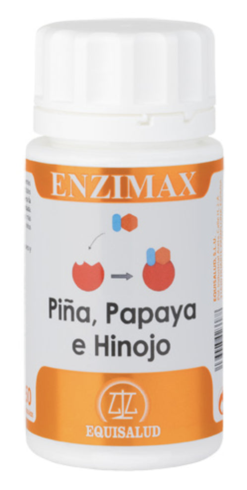 Enzimax Piña, Papaya e Hinojo · Equisalud · 50 cápsulas