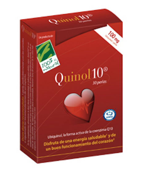 Quinol 10 - 100 mg · 100% Natural · 30 perlas