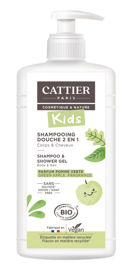 Champú & Gel de Ducha Kids Manzana · Cattier · 500 ml