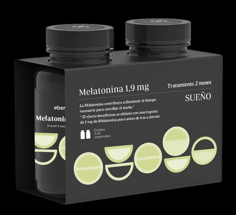 Pack Sueño - Melatonina 1,9 mg · Ebers · 2x30 comprimidos