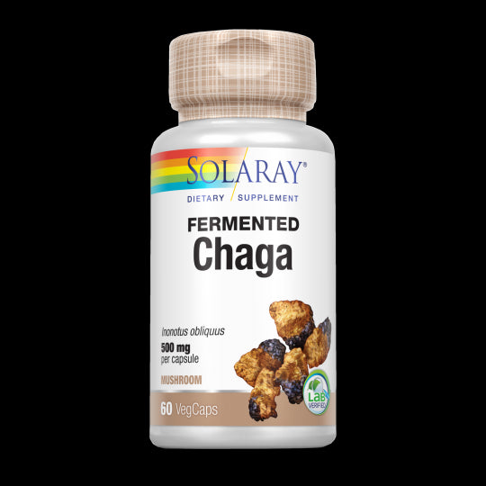 Chaga Fermentado · Solaray · 60 cápsulas