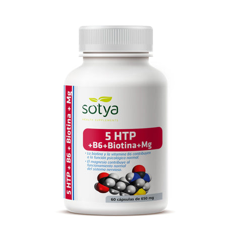 5-HTP + B6 + Biotina + Mg · Sotya · 60 cápsulas