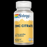 Zinc Citrato · Solaray · 60 cápsulas