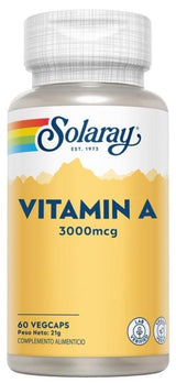 Vitamina A 3.000 mg (10.000 UI) · Solaray · 60 cápsulas