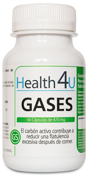 Gases · Health4U · 60 cápsulas