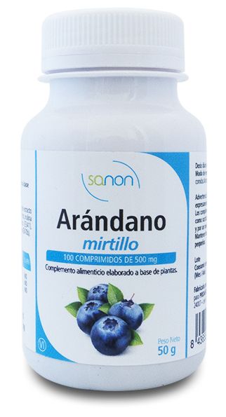 Arándano (Mirtilo) · Sanon · 100 comprimidos