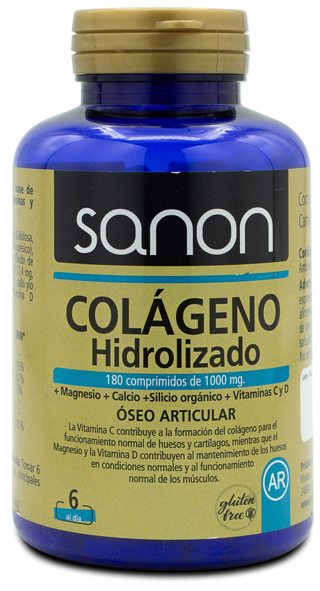 Colágeno Hidrolizado · Sanon · 180 comprimidos