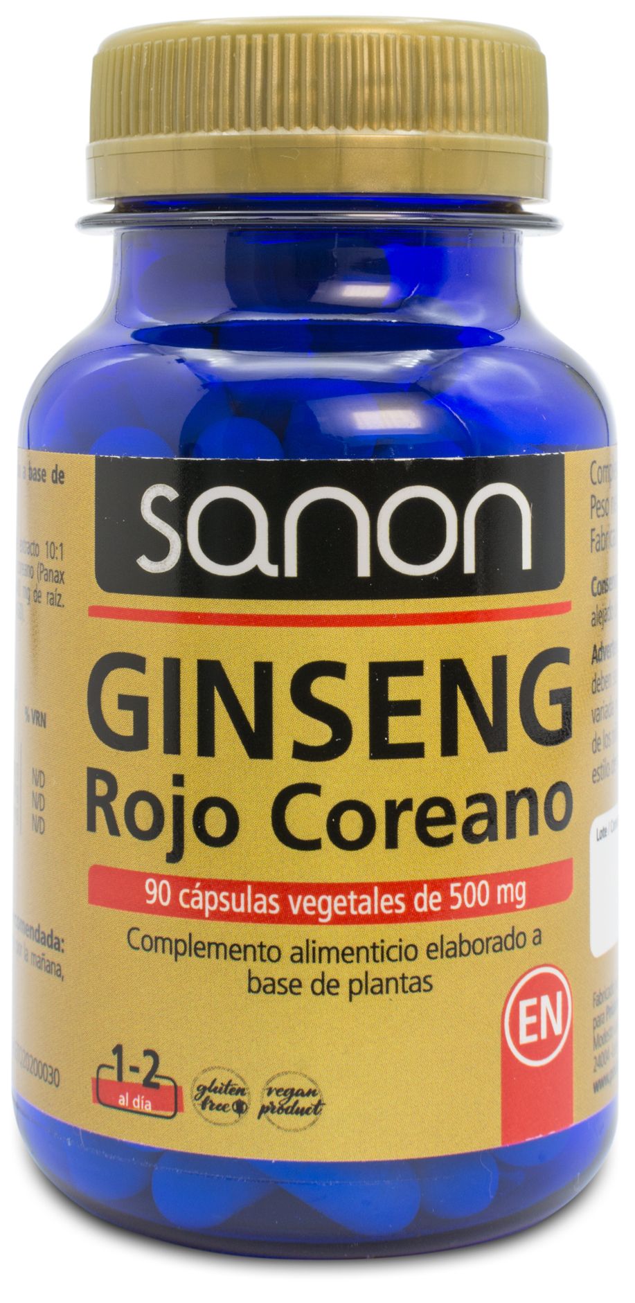 Ginseng Rojo Coreano · Sanon · 90 cápsulas