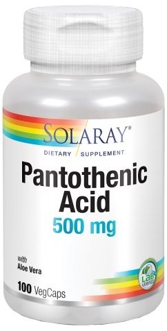 Ácido Pantoténico 500 mg · Solaray · 100 cápsulas