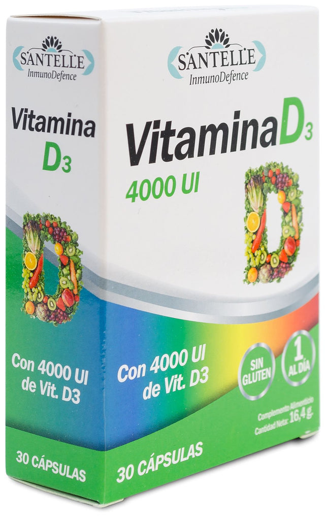 Vitamina D3 4.000 UI · Santelle · 30 cápsulas