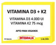 Vitamina D3 + K2 · Integralia · 30 cápsulas