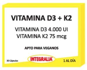 Vitamina D3 + K2 · Integralia · 30 cápsulas