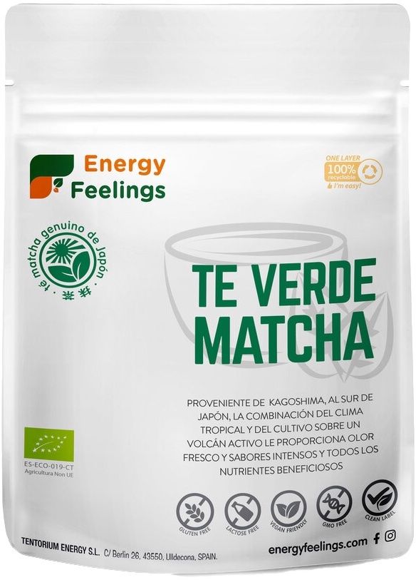 Té Verde Matcha Premium Eco en Polvo · Energy Feelings · 100 gramos