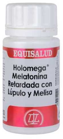 Holomega Melatonina Retardada con Lúpulo y Melisa · Equisalud · 50 cápsulas