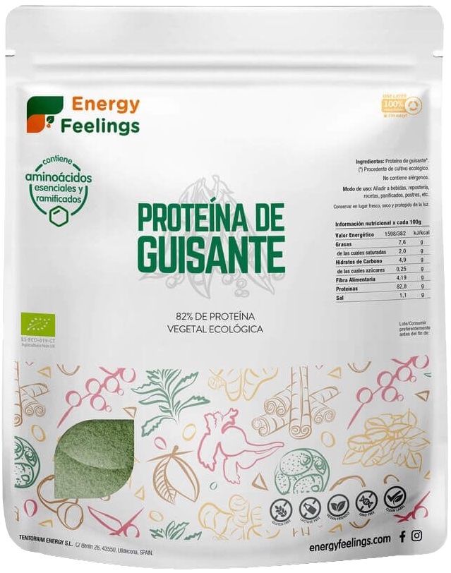 Proteína de Guisante Eco · Energy Feelings · 500 gramos