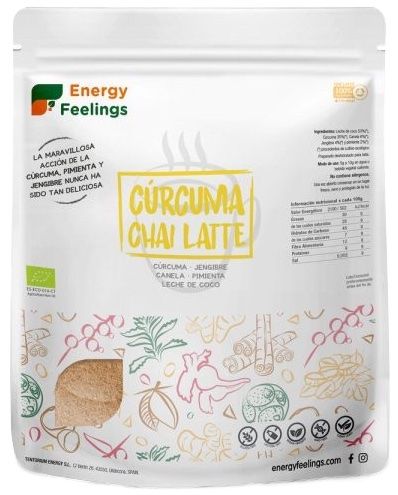 Cúrcuma Chai Latte - Antiinflamatorio Eco · Energy Feelings · 500 gramos