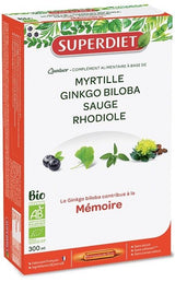 Cuarteto Ginkgo Memoria BIO · Superdiet · 20 ampollas