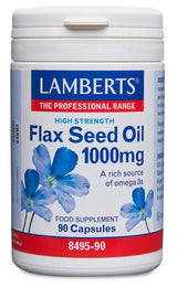 Aceite de Semillas de Lino 1.000 mg · Lamberts · 90 cápsulas