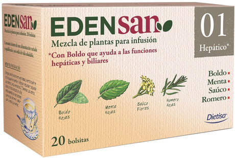 Edensan 01 - Hepático · Dietisa · 20 filtros