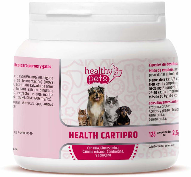 Health Cartipro · Healthy Pets · 125 comprimidos