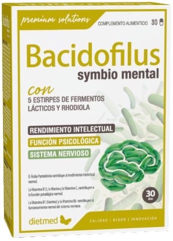 Bacidofilus Symbio Mental · Dietmed · 30 cápsulas