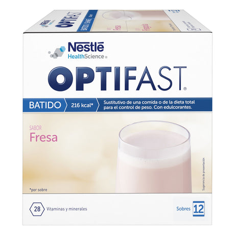 Optifast Batido Fresa · Nestle · 12 sobres