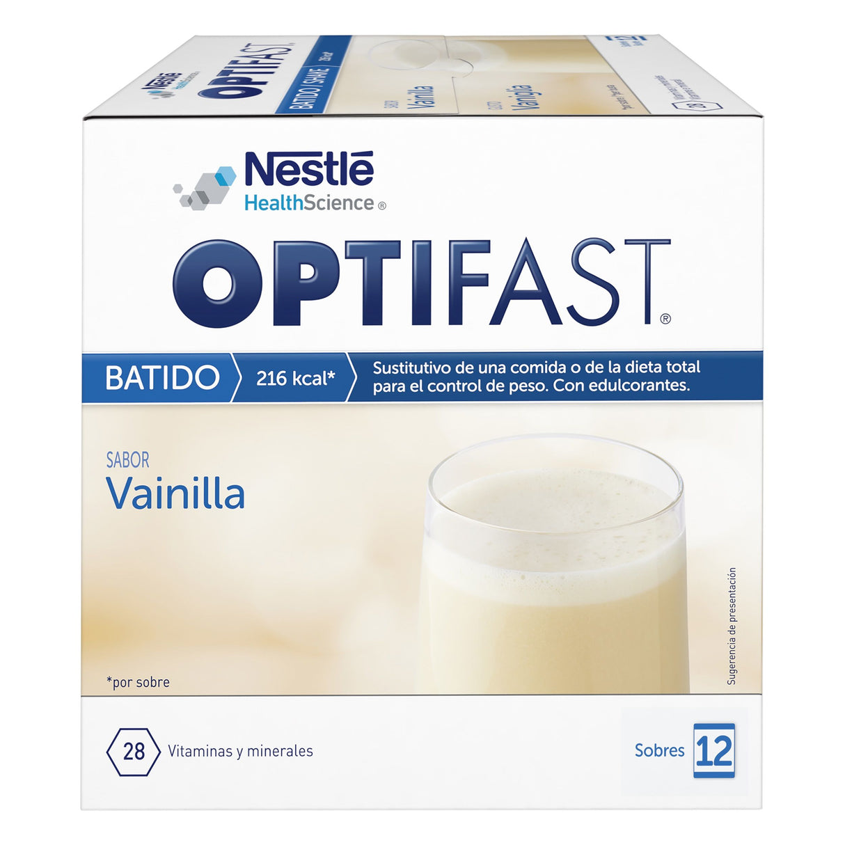 Optifast Batido Vainilla · Nestle · 12 sobres