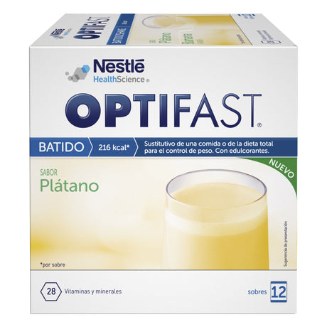 Optifast Batido Plátano · Nestle · 12 sobres