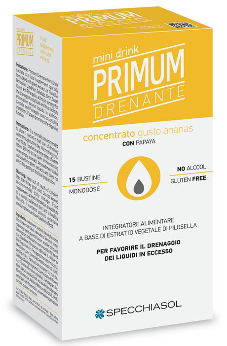 Primum Drenante - Piña con Papaya · Specchiasol · 15 sticks