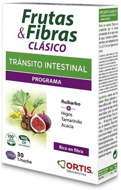 Frutas & Fibras Clásico · Ortis · 30 comprimidos