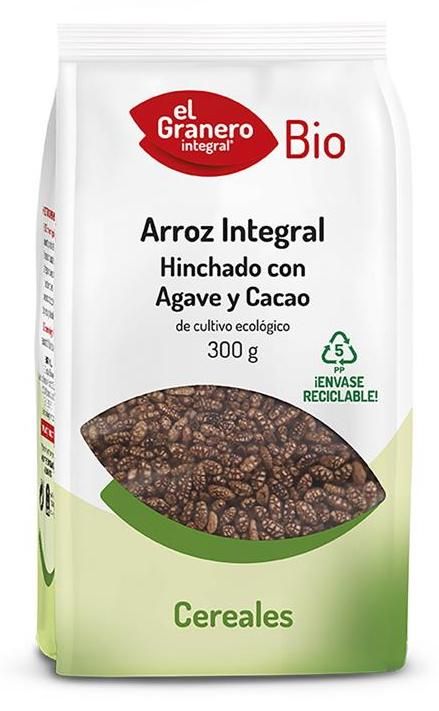 Arroz Integral Hinchado con Agave y Cacao · El Granero Integral · 300 gramos