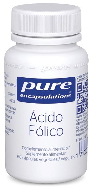 Ácido Fólico · Pure Encapsulations · 60 cápsulas