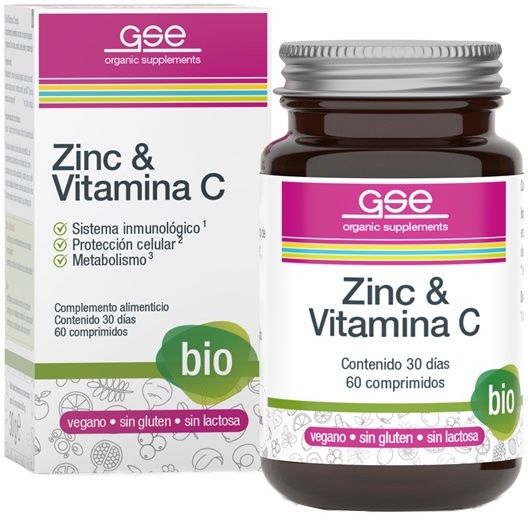 Zinc + Vitamina C · GSE · 60 comprimidos