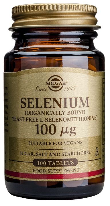 Selenio 100 mcg (Sin Levadura) · Solgar · 100 comprimidos