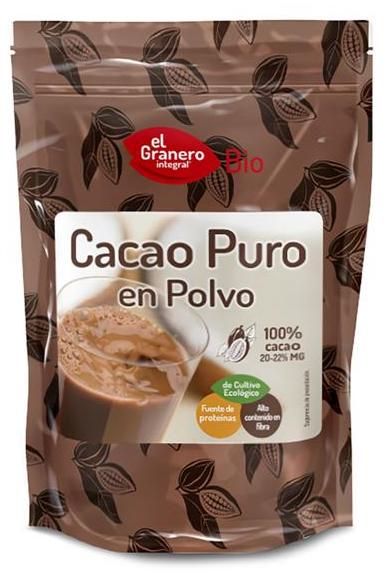 Cacao Puro en Polvo 20-22% Materia Grasa · El Granero Integral · 250 gramos