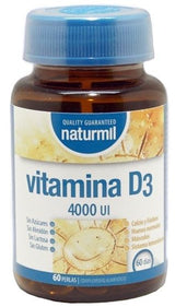 Vitamina D3 4.000 UI · Naturmil · 60 perlas