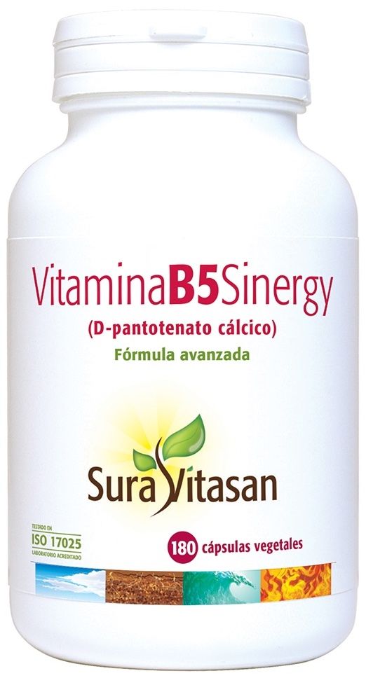 Vitamina B5 Sinergy · Sura Vitasan · 180 cápsulas