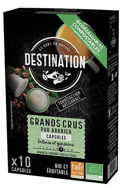 Cápsulas Biodegradables Pur Arábica Grands Crus · Destination · 10 unidades