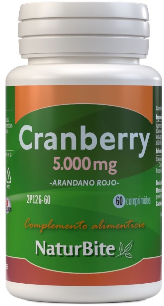 Cranberry 5.000 mg · NaturBite · 60 comprimidos