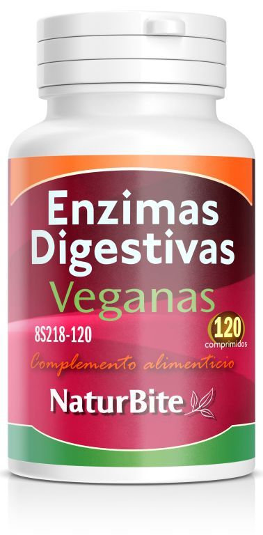 Enzimas Digestivas Veganas · NaturBite · 120 comprimidos