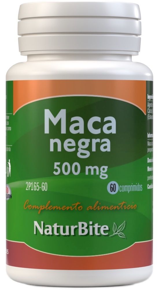 Maca Negra 500 mg · NaturBite · 60 comprimidos