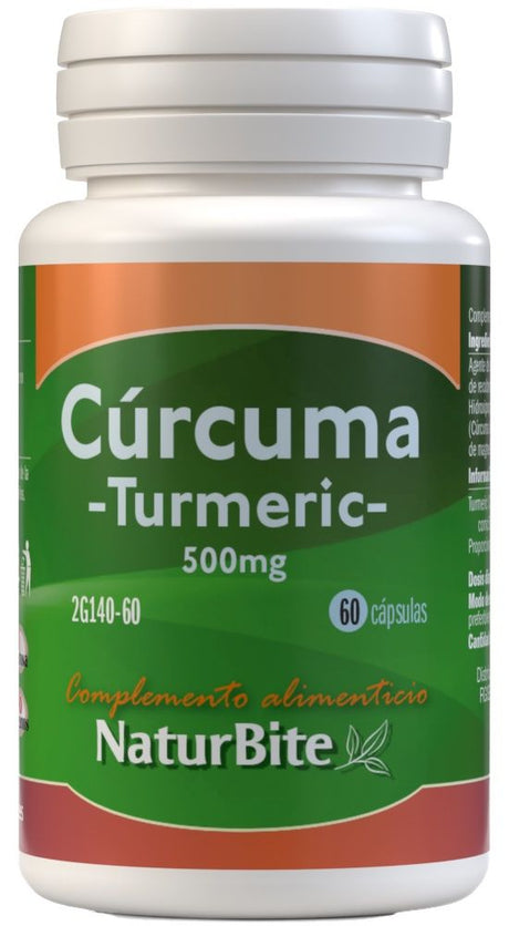 Cúrcuma 500 mg · NaturBite · 60 cápsulas