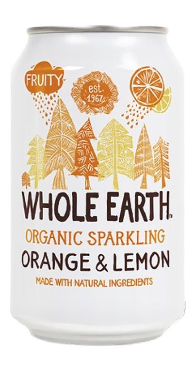 Refresco de Naranja y Limón · Whole Earth · 330 ml