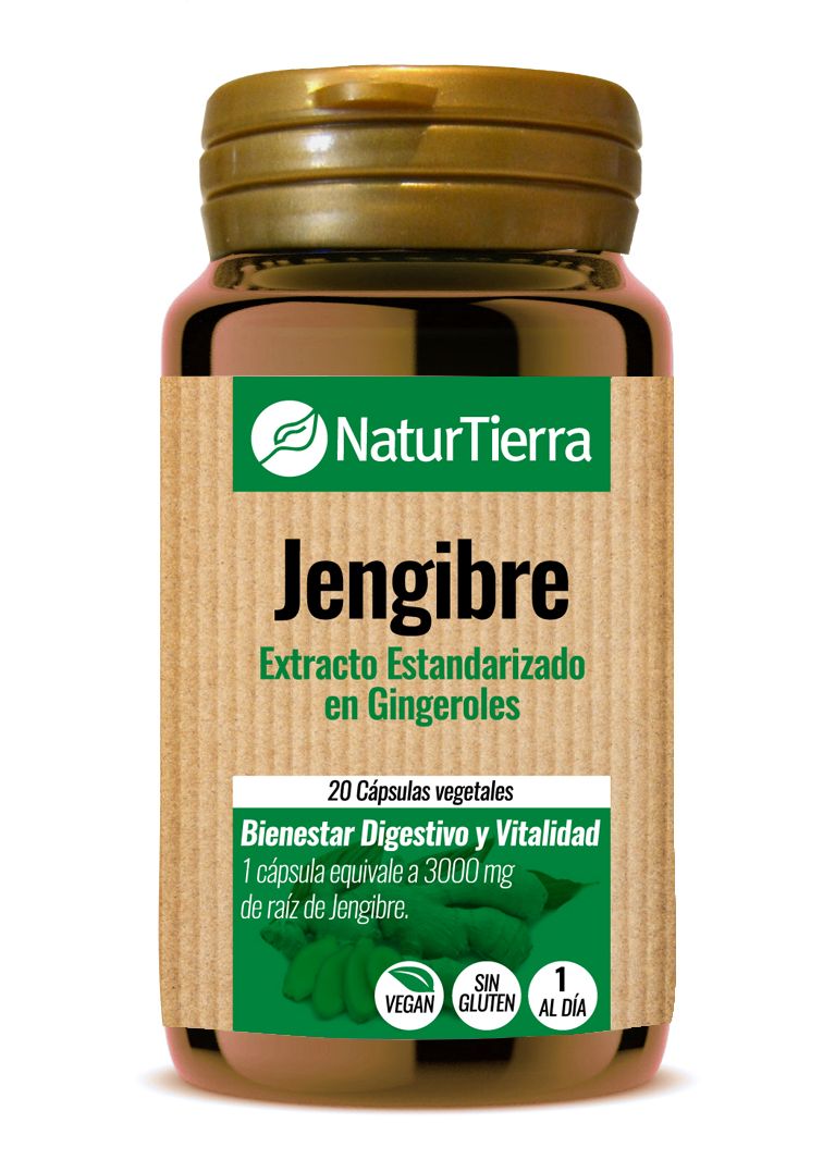 Jengibre · NaturTierra · 20 cápsulas