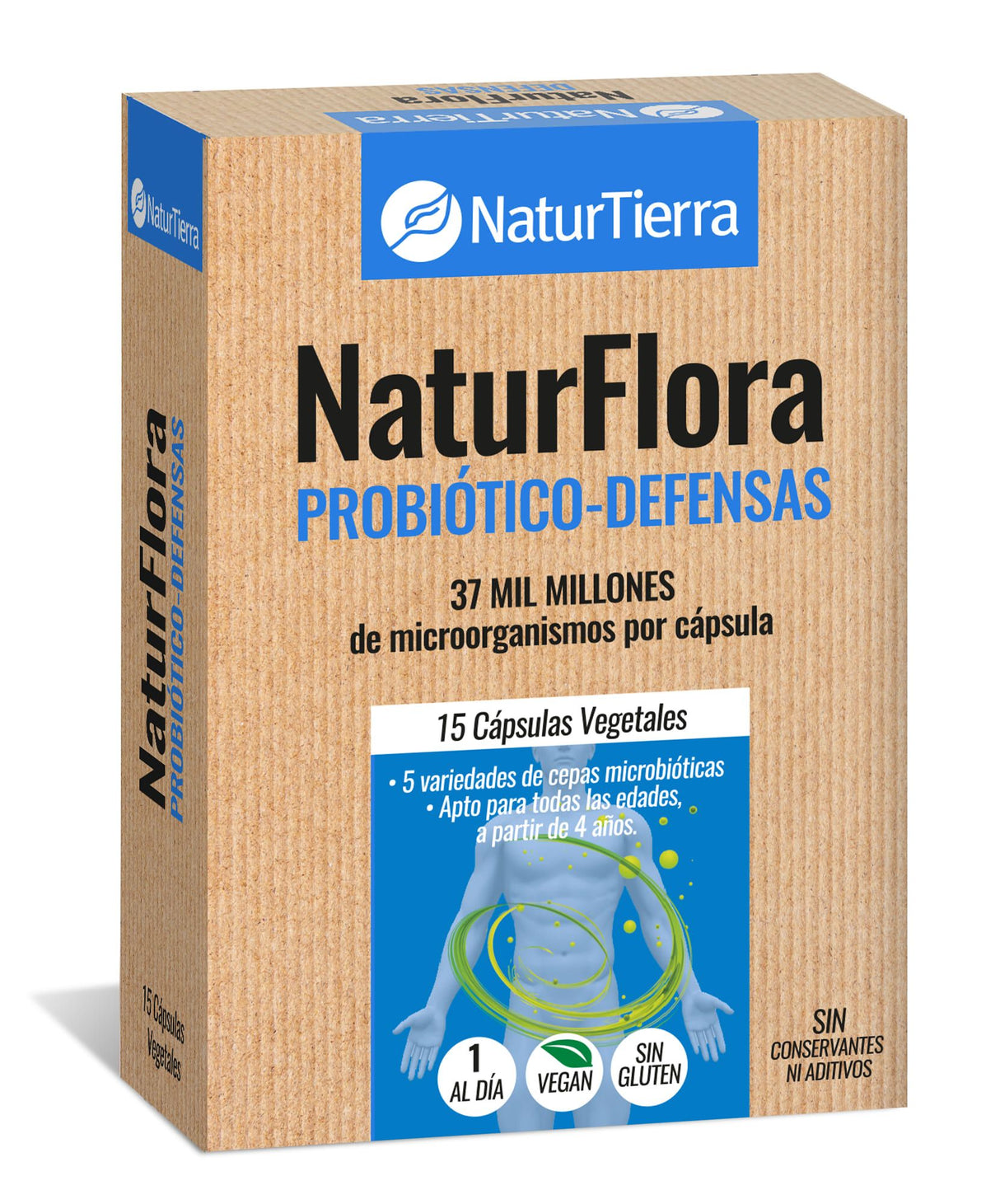 NaturFlora · NaturTierra · 15 cápsulas