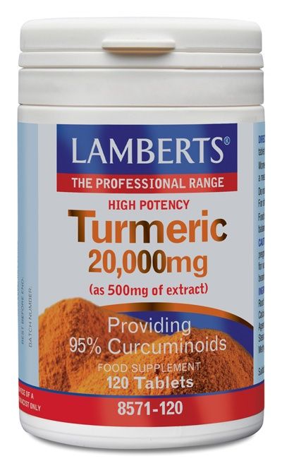 Cúrcuma 20.000 mg · Lamberts · 120 comprimidos