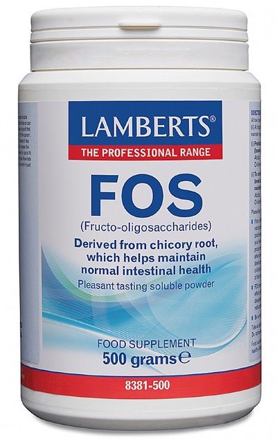 FOS Fructo-oligosacáridos en Polvo · Lamberts · 500 grs