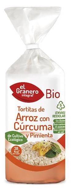 Tortitas de Arroz con Cúrcuma y Pimienta · El Granero Integral · 115 gramos